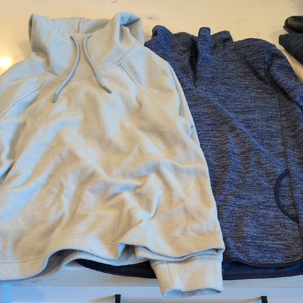 Cozy Aqua and Blue Pullover Hoodies